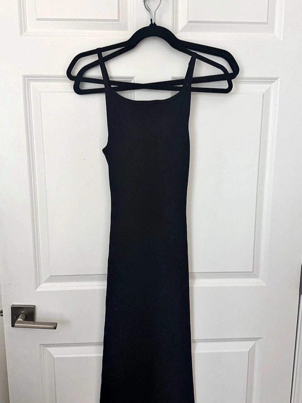 Dissh Black Ribbed Maxi Dress Size XS Like New
